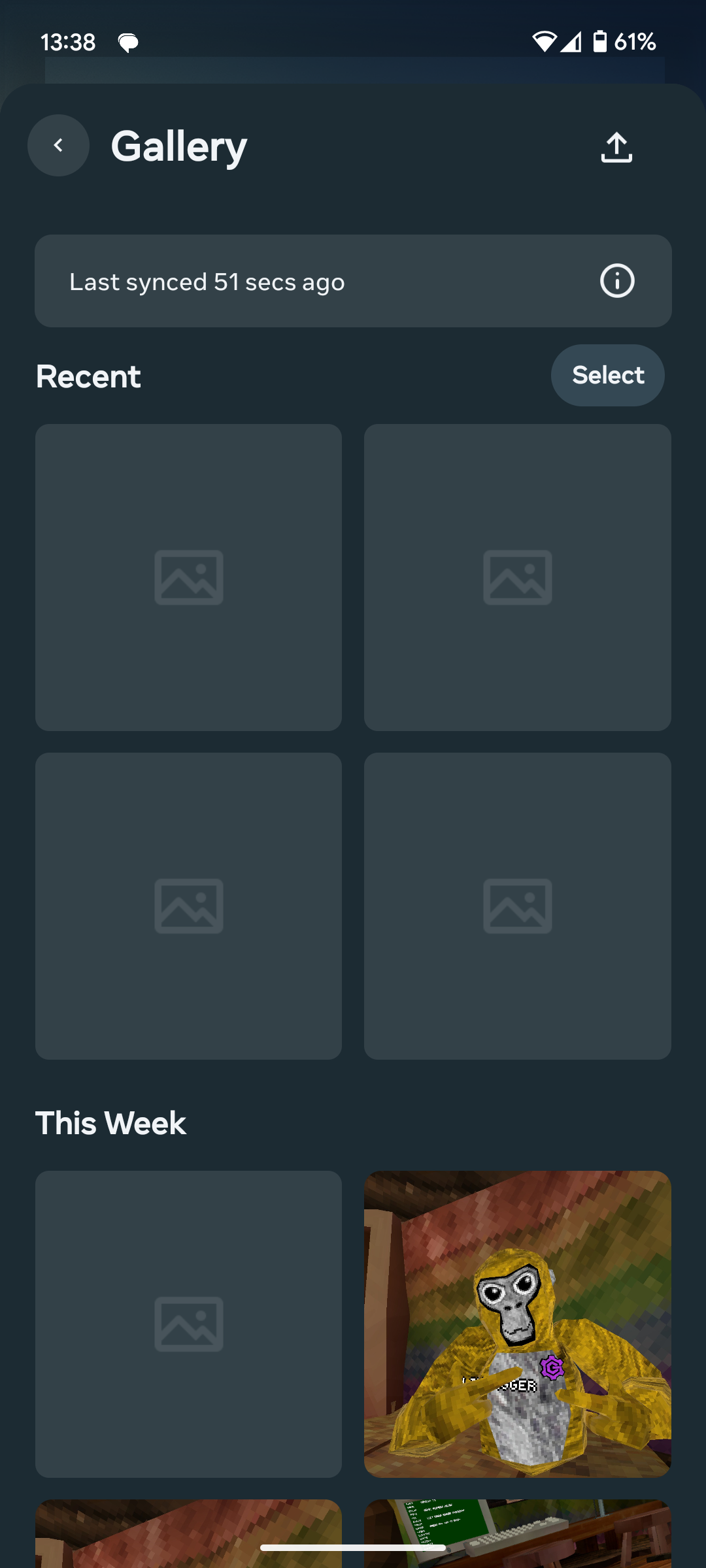 Example of LCK video thumbnails not displaying correctly in Meta Horizon app