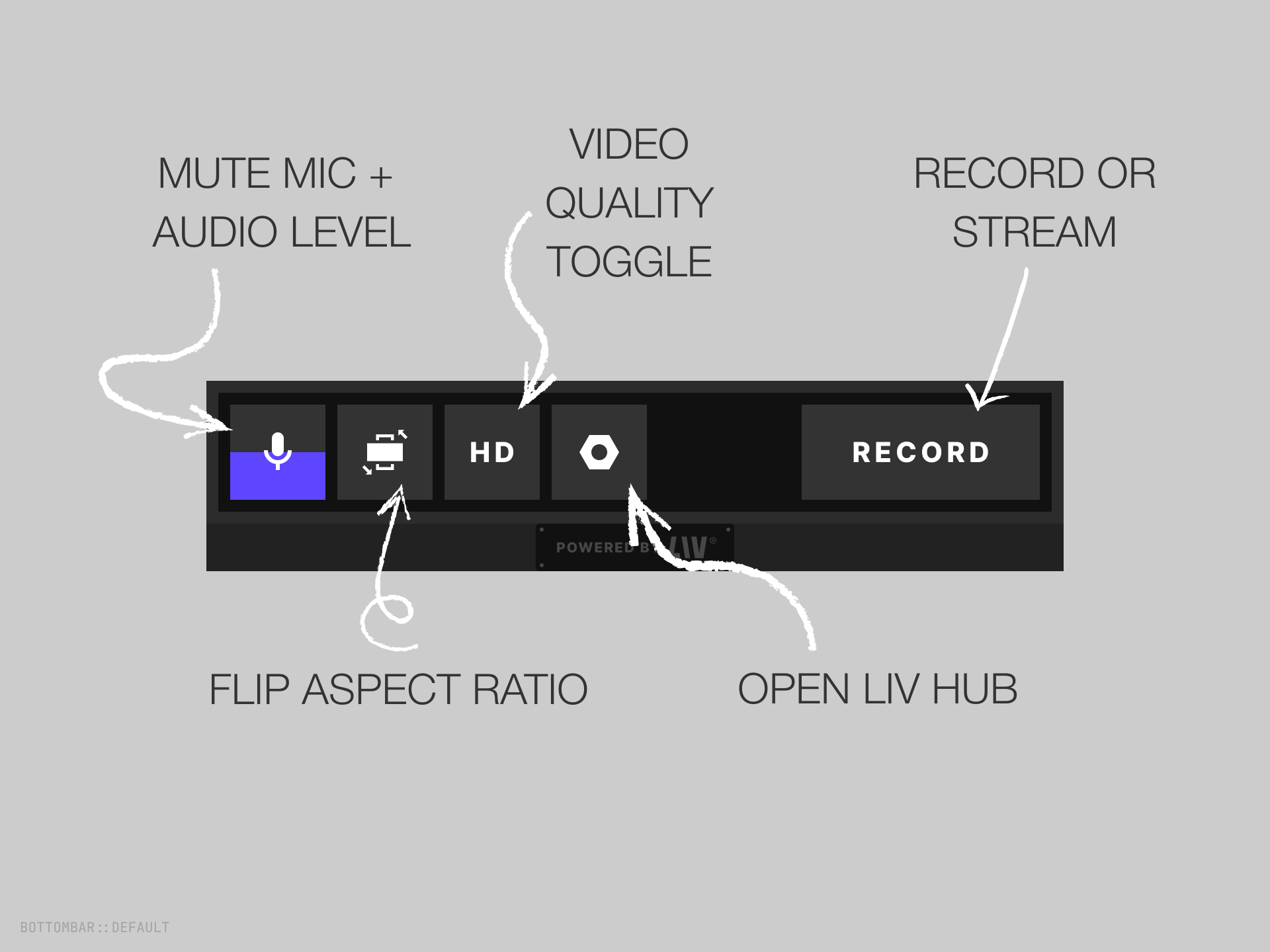 Microphone button, Cog button